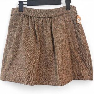 Y2K J.Crew Multicolor Speckled Wool Mini Skirt